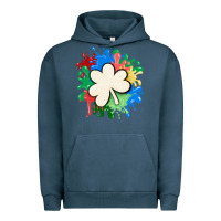Pigment Midnight Navy st patricks day shamrock autism Urban Hoodie - MaliasSmallBusiness