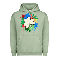Pigment Oil Green st patricks day shamrock autism Urban Hoodie - MaliasSmallBusiness