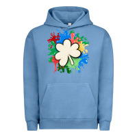 Pigment Pebble Blue st patricks day shamrock autism Urban Hoodie - MaliasSmallBusiness