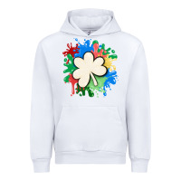 White st patricks day shamrock autism Urban Hoodie - MaliasSmallBusiness