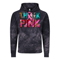 Cloud Black think pink cancer ribbon Vintage Hoodie - AdoDesignShop