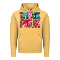 Vintage Mustard think pink cancer ribbon Vintage Hoodie - AdoDesignShop
