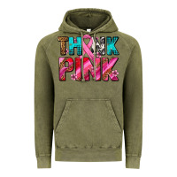 Vintage Olive think pink cancer ribbon Vintage Hoodie - AdoDesignShop
