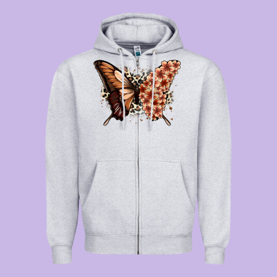Melanin  Butterfly Zipper Hoodie Designed By Zillion Design Studio