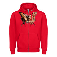 Red melanin  butterfly Zipper Hoodie - Zillion Design Studio