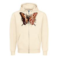 Sandshell melanin  butterfly Zipper Hoodie - Zillion Design Studio