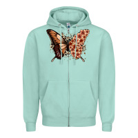 Seafoam melanin  butterfly Zipper Hoodie - Zillion Design Studio
