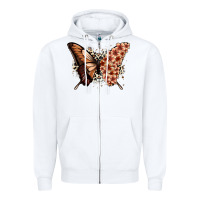White melanin  butterfly Zipper Hoodie - Zillion Design Studio