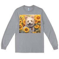 Heather Grey westie Long Sleeve Tee - Unal Design