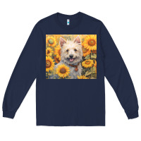 Navy westie Long Sleeve Tee - Unal Design