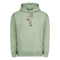 Pigment Oil Green faith cross Urban Hoodie - MaliasSmallBusiness