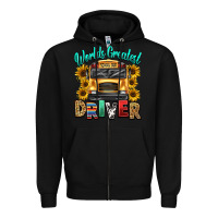 Black worlds greatest school bus driver Zipper Hoodie - texasbilliewilder