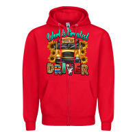 Red worlds greatest school bus driver Zipper Hoodie - texasbilliewilder