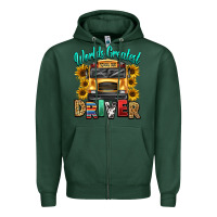Sports Green worlds greatest school bus driver Zipper Hoodie - texasbilliewilder