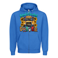 True Royal worlds greatest school bus driver Zipper Hoodie - texasbilliewilder
