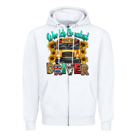 White worlds greatest school bus driver Zipper Hoodie - texasbilliewilder