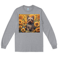 Heather Grey yorkshire terrier Long Sleeve Tee - Unal Design