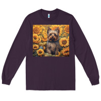 Plum yorkshire terrier Long Sleeve Tee - Unal Design