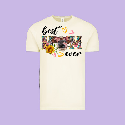 Best Mom Ever With Cow Vintage Tee Designed By Artiststas