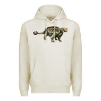 Oatmeal Heather Ankylosaurus T-Rex Premium Hoodie - LillyAllenDesigns