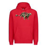 Red Ankylosaurus T-Rex Premium Hoodie - LillyAllenDesigns