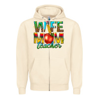 Sandshell wife mom teacher Zipper Hoodie - texasbilliewilder