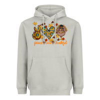 Moon Dust Peace Love Thankful Heavyweight Hoodie - CowhideDigitalArt