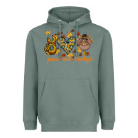 Sage Peace Love Thankful Heavyweight Hoodie - CowhideDigitalArt