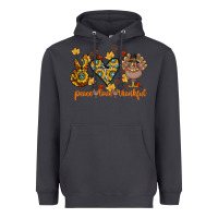 Smoke Peace Love Thankful Heavyweight Hoodie - CowhideDigitalArt