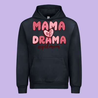 Mama Of Drama Girl Mom Urban Hoodie Designed By Maliassmallbusiness