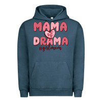 Pigment Midnight Navy mama of drama girl mom Urban Hoodie - MaliasSmallBusiness