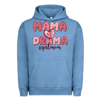 Pigment Pebble Blue mama of drama girl mom Urban Hoodie - MaliasSmallBusiness