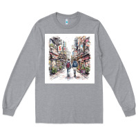 Heather Grey Japan Street Long Sleeve Tee - Unal Design