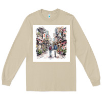 Mushroom Japan Street Long Sleeve Tee - Unal Design