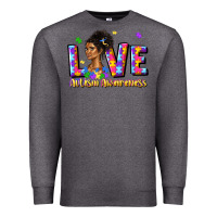 Charcoal Heather love autism awareness Premium Sweatshirt - JahusDesignShop
