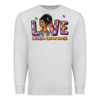Dove Grey love autism awareness Premium Sweatshirt - JahusDesignShop
