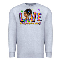 Heather Grey love autism awareness Premium Sweatshirt - JahusDesignShop