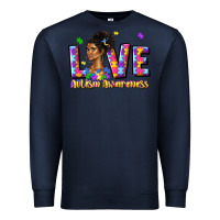 Navy love autism awareness Premium Sweatshirt - JahusDesignShop
