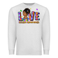 Oatmeal Heather love autism awareness Premium Sweatshirt - JahusDesignShop