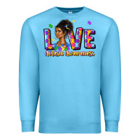 Ocean Blue love autism awareness Premium Sweatshirt - JahusDesignShop