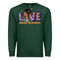 Sports Green love autism awareness Premium Sweatshirt - JahusDesignShop