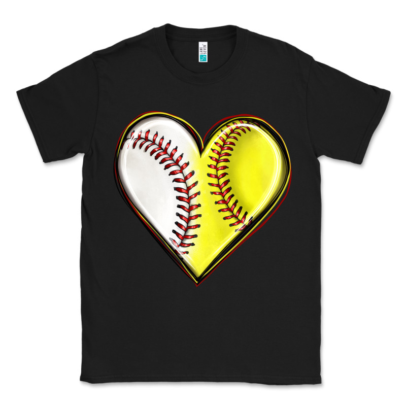 Baseball And Softball Heart Classic Tee by texasbilliewilder | Teevron