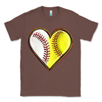 Chestnut baseball and softball heart Classic Tee - texasbilliewilder