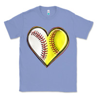 Colony Blue baseball and softball heart Classic Tee - texasbilliewilder