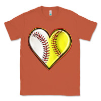 Copper baseball and softball heart Classic Tee - texasbilliewilder