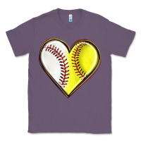 Lavender baseball and softball heart Classic Tee - texasbilliewilder