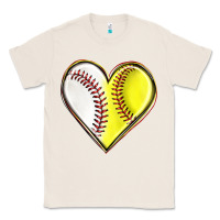 Natural baseball and softball heart Classic Tee - texasbilliewilder