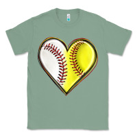 Sage baseball and softball heart Classic Tee - texasbilliewilder