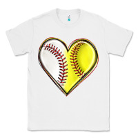 White baseball and softball heart Classic Tee - texasbilliewilder