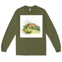 Army Green Italy Long Sleeve Tee - Unal Design